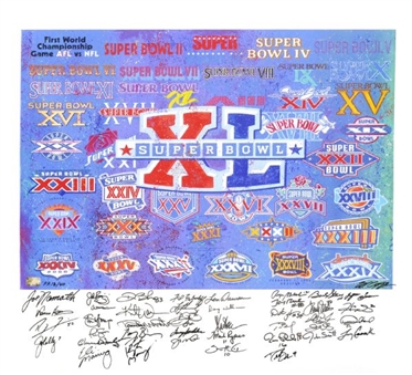 Super Bowl XL Autographed Giclee 39 MVP Signatures Limited Edition of 40
